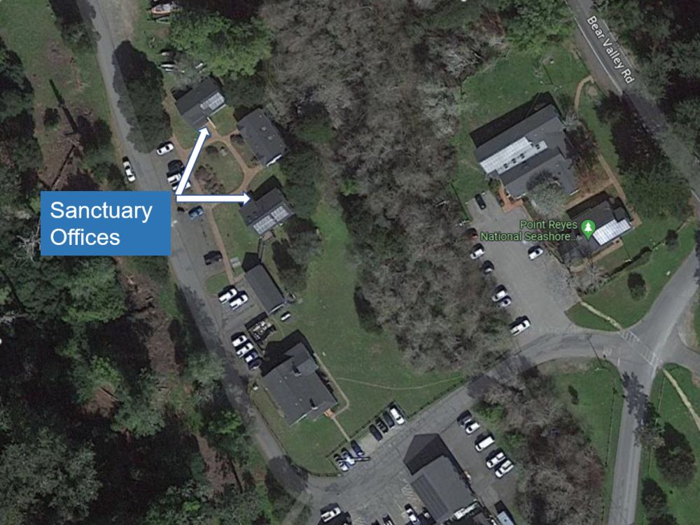Google image of campus showing where sanctuary offices are located.