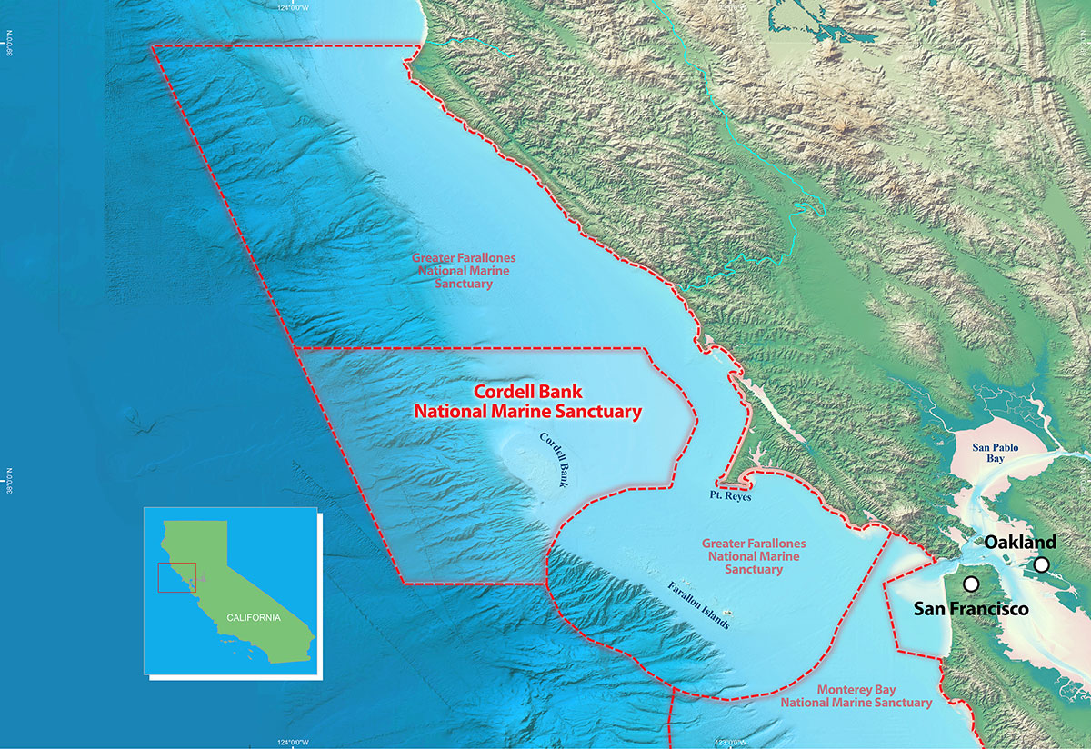 map of 3 central california sanctuaries